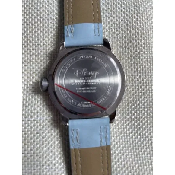Disney Watch Mickey Minnie Mouse Special Edition Blue Leather Band Needs Battery - Picture 4 of 5